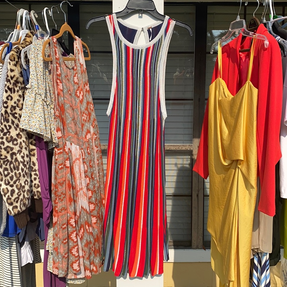Multicolored glittery free people dress